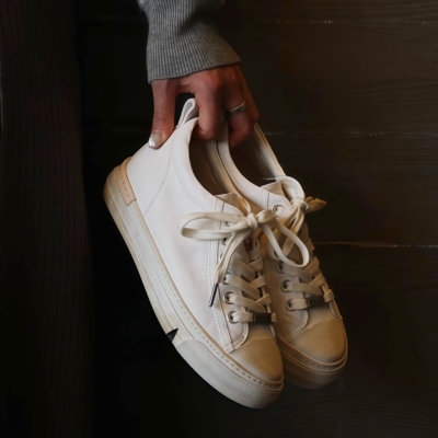 冉言增高6cm-2026春进口水洗马皮运动休闲慢跑板鞋女小白鞋