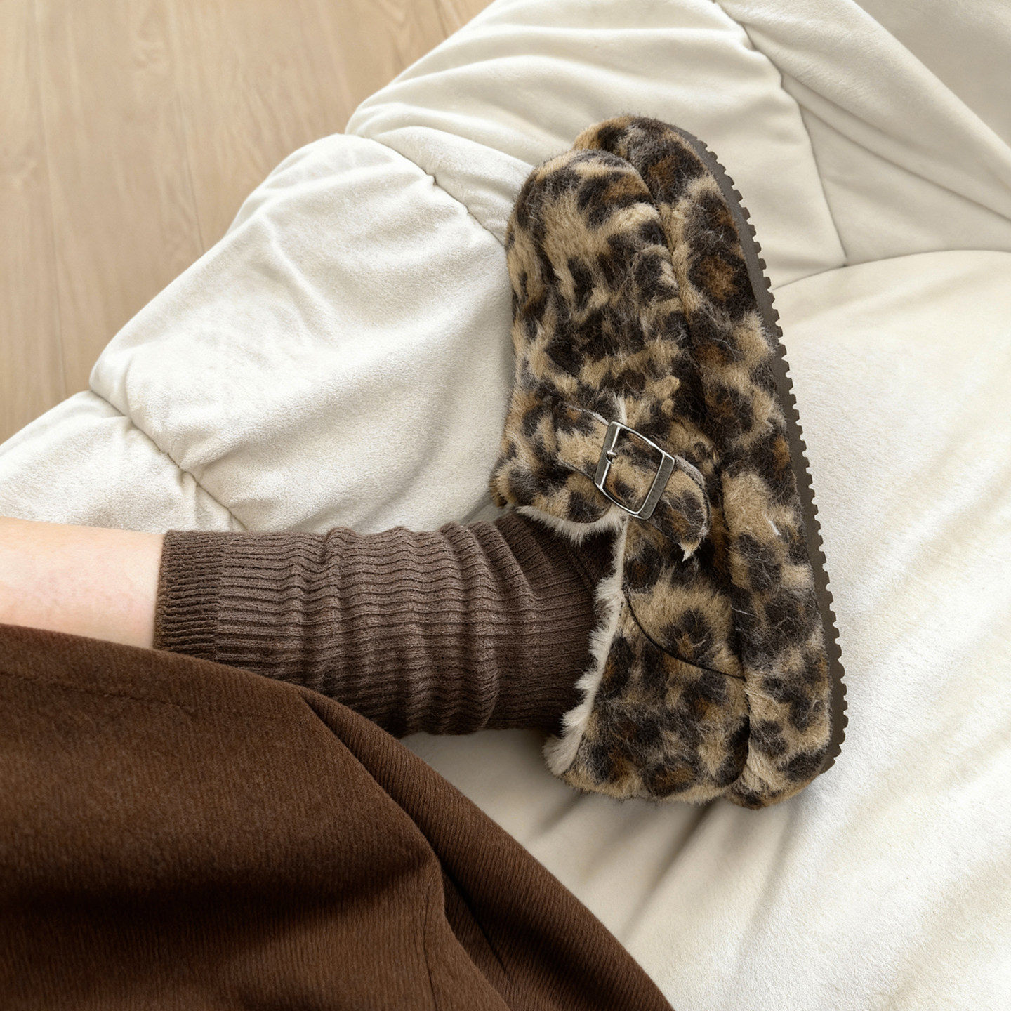 冉言2025冬新品厚底加绒韩版勃肯鞋秋冬毛毛增高单鞋女,女鞋,时尚休闲鞋,淘宝优惠券,粉丝福利购,淘宝优惠卷