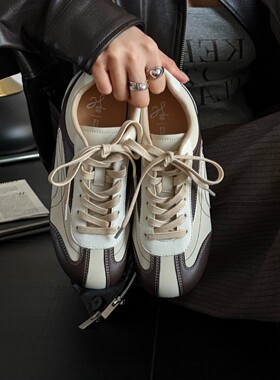 增高5cm冉言2026春新款复古德训鞋女软底运动休闲鞋韩系百搭