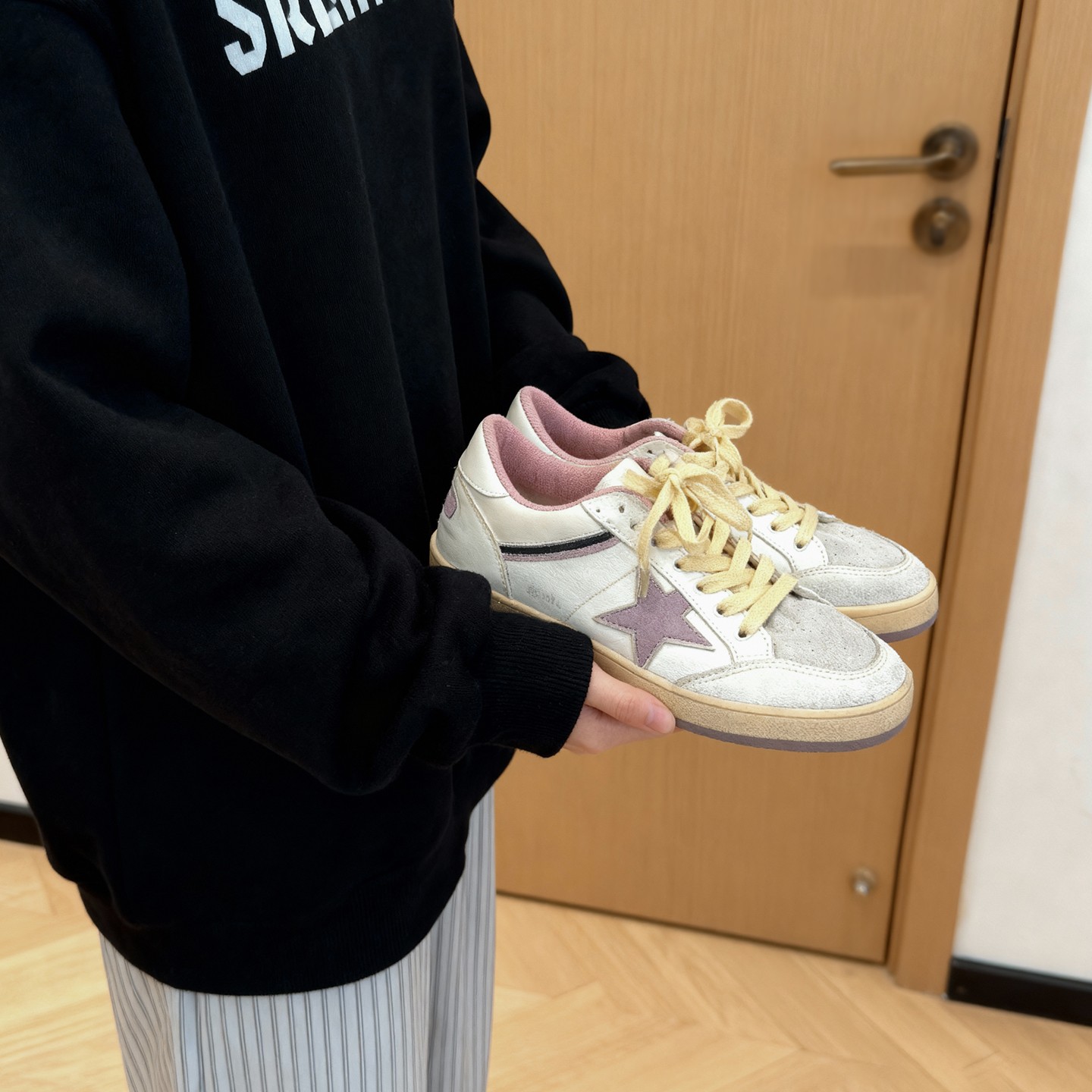 冉言2025经典二代版~牛皮拼色复古做旧星星鞋休闲板鞋女小脏鞋