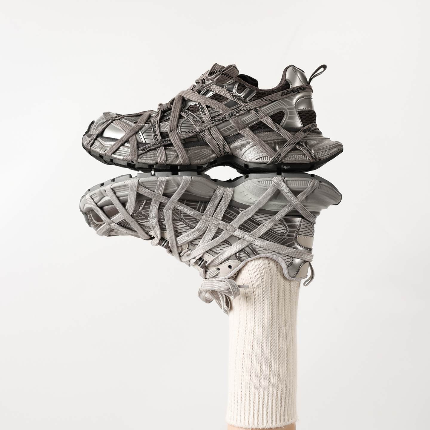 2025春新款老爹鞋女厚底增高