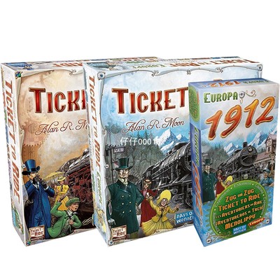 英文版TICKET TO RIDE 欧洲版美版1912扩展火车票环球之旅桌游