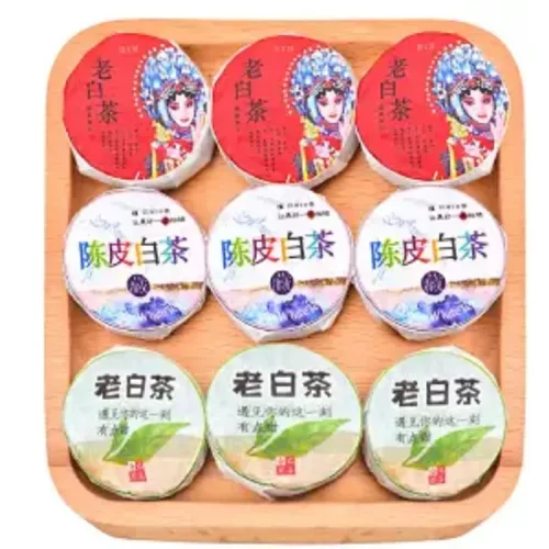 福建老白茶茶叶陈皮白茶贡眉寿眉桂花菊花玫瑰白茶小茶饼散装