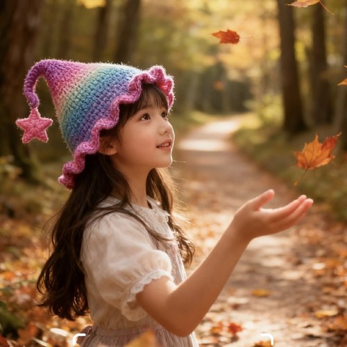 雪妃尔毛线DIY精灵巫师帽宝宝成人帽子秋冬保暖钩针编织材料包