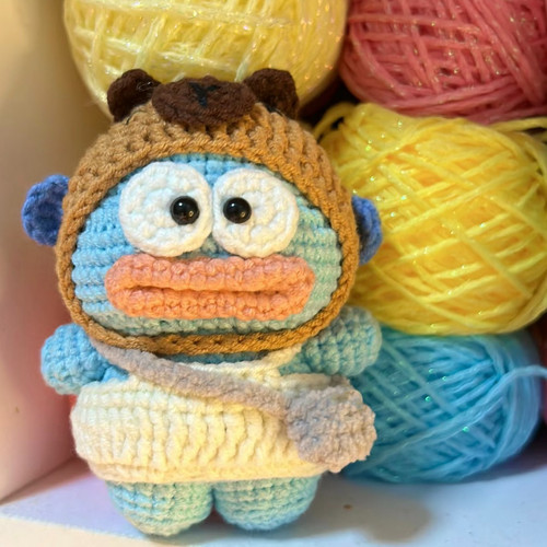 毛线手工编织diy钩针材料包丑鱼卡皮巴拉包挂件钥匙扣作玩偶礼物