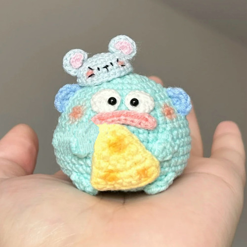 手工毛线钩针钩织可爱丑鱼小猪玩偶DIY材料包钥匙扣挂件自制礼物