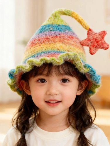 雪妃尔毛线DIY精灵巫师帽宝宝成人帽子秋冬保暖钩针编织材料包