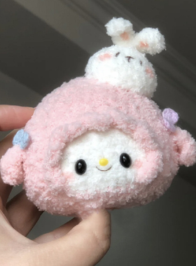 毛绒线钩针loopy团子编织diy材料