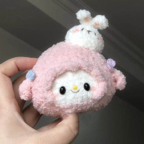 毛绒线钩针loopy团子编织diy材料