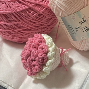 毛线手工编织迷你花束手捧花diy材料包挂件钩针自制打发时间解闷