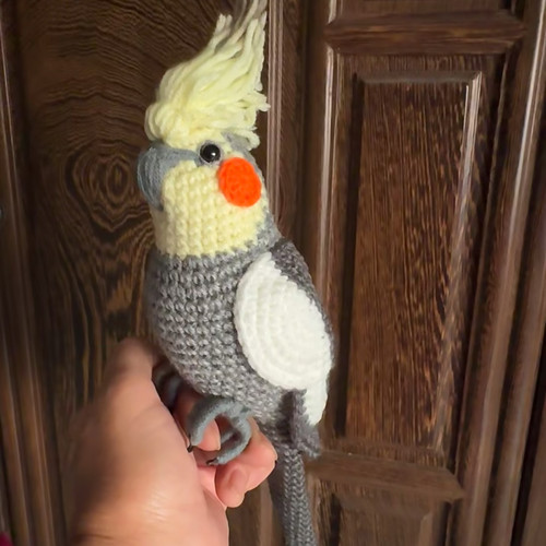 新手初学手工编织diy材料包毛线钩针可爱仿真鹦鹉挂件钥匙扣礼物