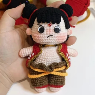 手工钩织diy哪吒敖丙小飞猪周边手作钥匙扣玩偶包挂件礼物材料包