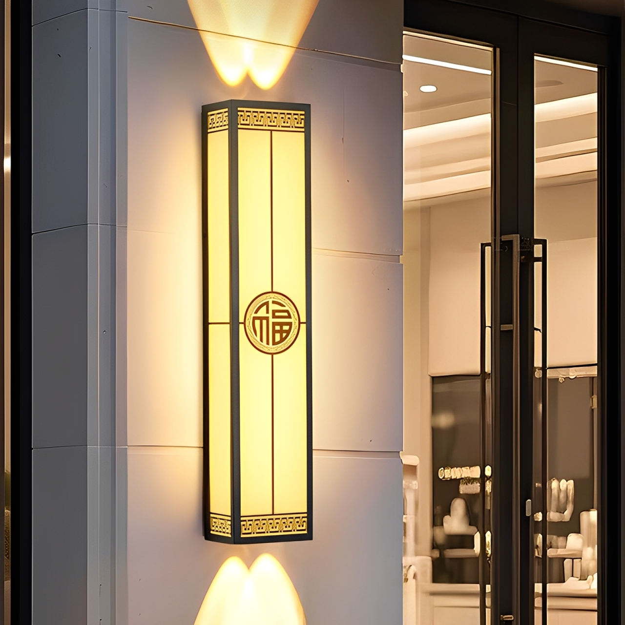 中式户外壁灯防水上下射灯庭院灯