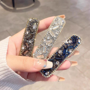 BB夹高级感水钻侧边夹女气质刘海碎发夹轻奢后脑勺夹 时尚 新款 韩版