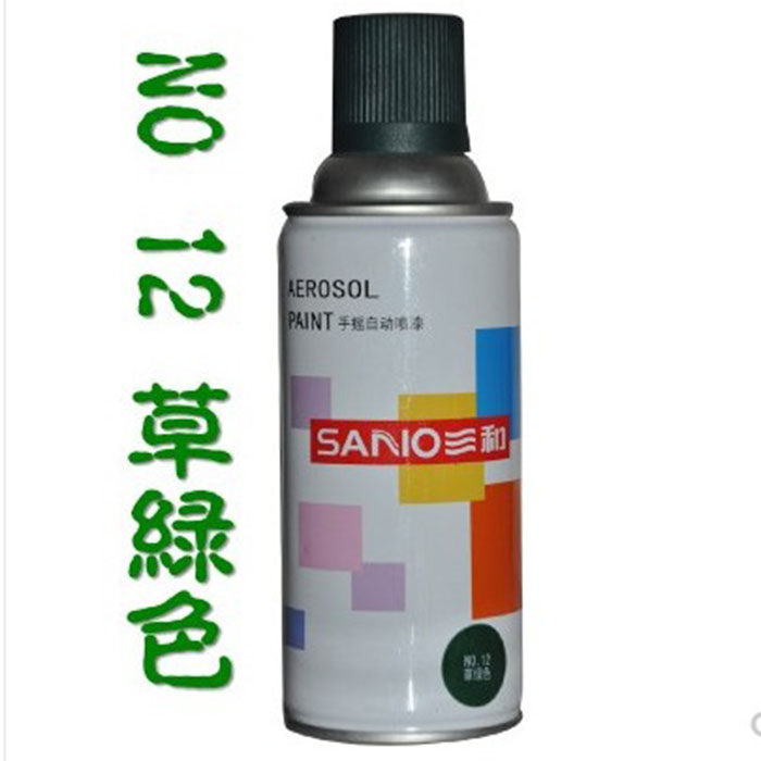 三和自喷漆草绿色喷漆汽车广告装潢金属亮光绿油漆手摇自动喷漆