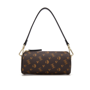 ELLE女包新款包包老花笔筒包通勤休闲腋下包单肩斜挎包小圆包