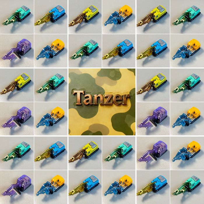 Tanzer建筑工程工地汽车模型-儿童静态玩具-合金滑行-挖掘机系列