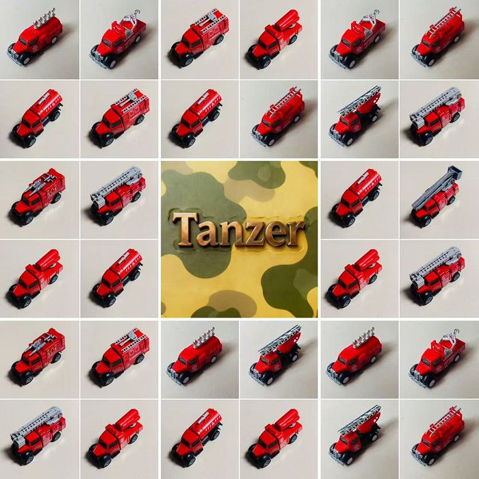 Tanzer消防汽车模型-儿童静态玩具-合金滑行-XF-老式消防车-R系列