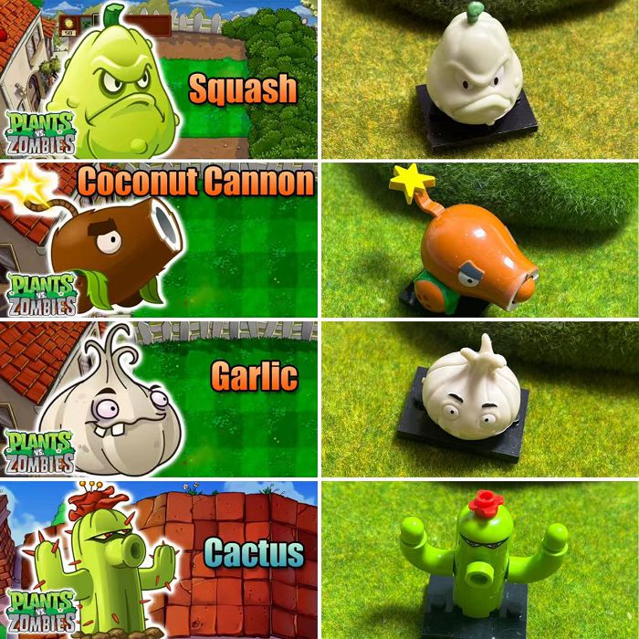 鹊城百货-植物大战僵尸-拼插公仔-窝瓜-仙人掌-大蒜-椰子