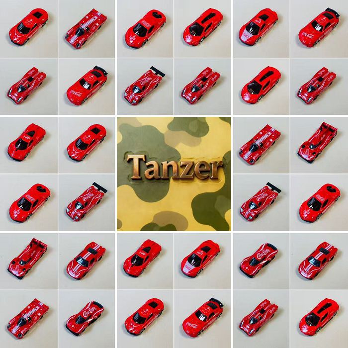 Tanzer建筑工程汽车模型-儿童静态玩具-合金-可乐主题-跑车赛车
