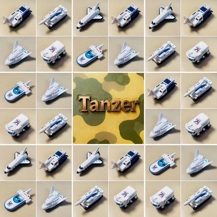 Tanzer太空汽车模型-儿童静态玩具-合金滑行月球车飞行器航天飞机