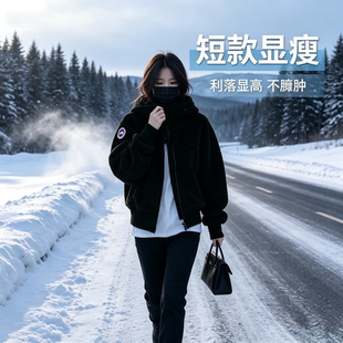 卫衣外套2026新款今年流行爆款冬季防寒连帽羊羔绒女加厚保暖棉衣
