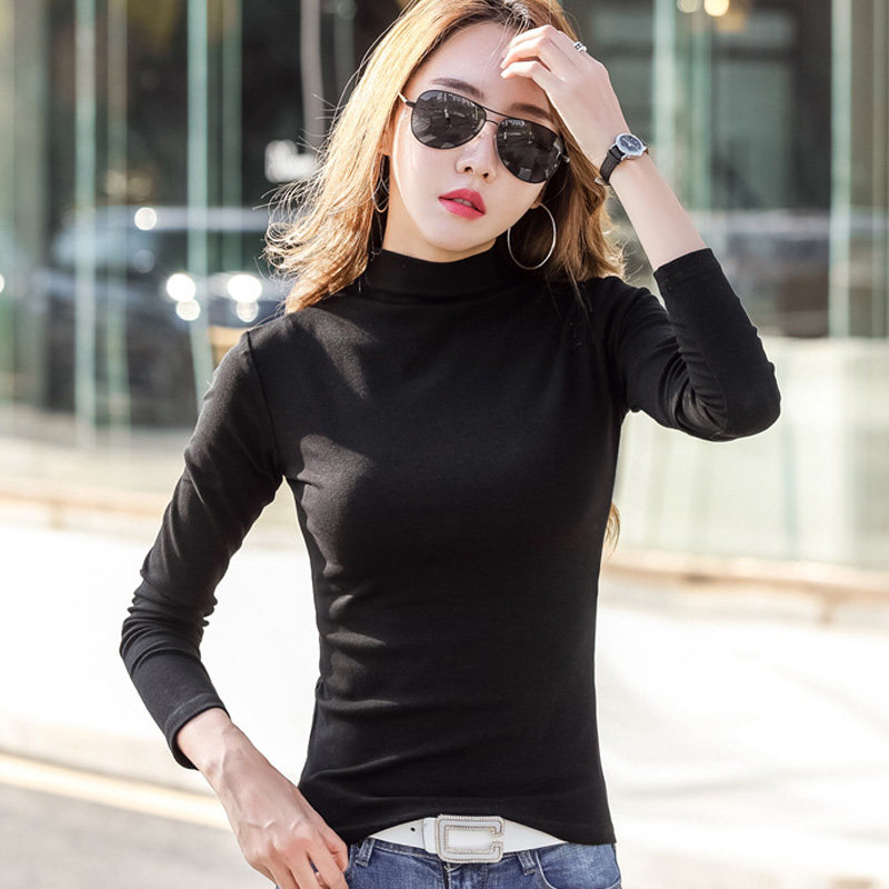 洋气独特别致打底衫半高领长袖女百搭纯棉大码内搭2026早春新款,女装/女士精品,大码内搭,淘宝优惠券,粉丝福利购,淘宝优惠卷