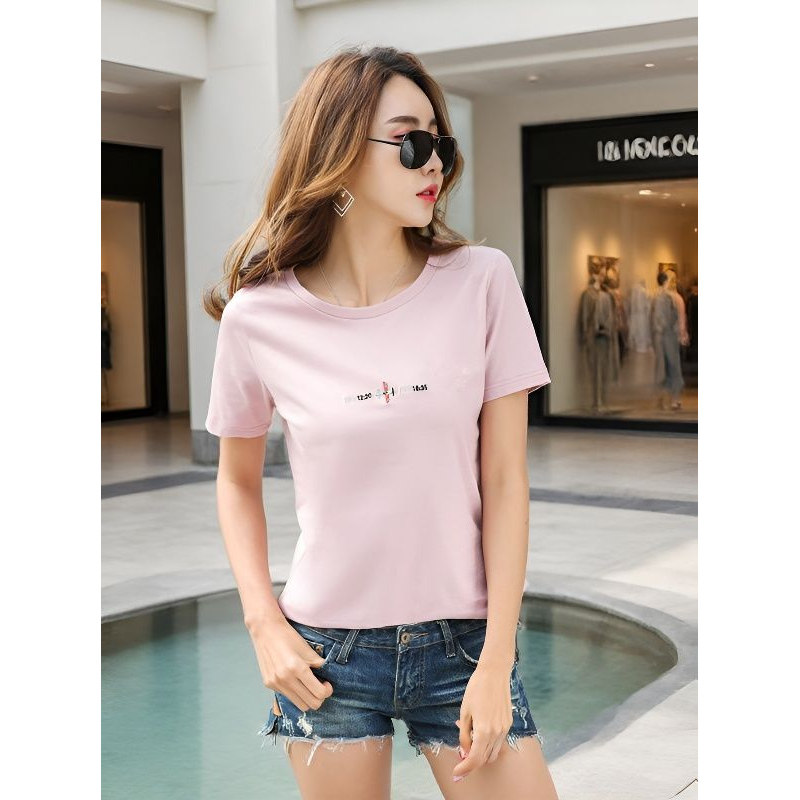 纯棉内搭短袖T恤女白色宽松刺绣上衣夏季大码体恤衫2026早春新款,女装/女士精品,大码内搭,淘宝优惠券,粉丝福利购,淘宝优惠卷