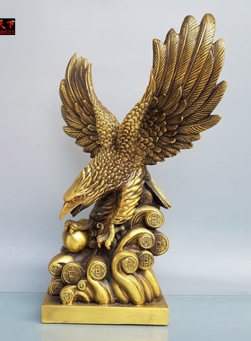 大鹏展翅定做雕塑风水铜器