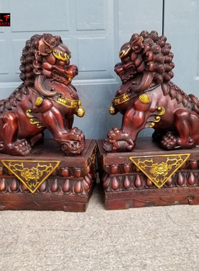 工艺北京招财风水摆件铜狮子
