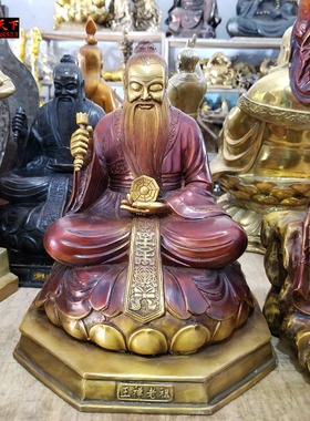 铜鬼谷子王诩王禅老祖摆件坐像