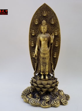 铜阿弥陀佛观音大士铜像