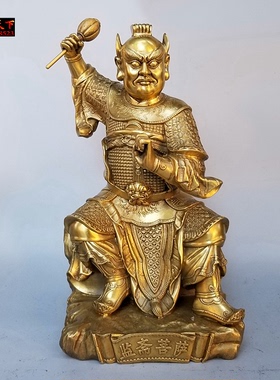 铜监斋菩萨佛像面然大士铜像寺庙斋堂铜雕摆件紧那罗王护法监斋像