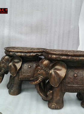 黄铜大象换鞋凳上马凳雕塑定制