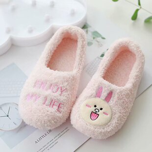 月子鞋秋季12月全包短绒保暖可爱软底室内地板静音防滑居家棉拖鞋