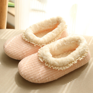 棉拖鞋冬季加绒保暖女士软底室内居家窝鞋防滑地板静音产后月子鞋