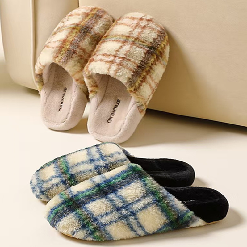 棉拖鞋冬季加绒保暖防滑厚底