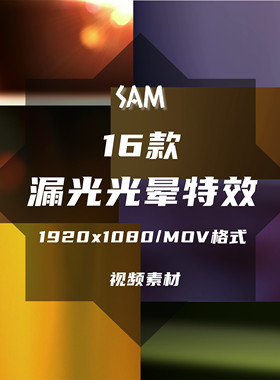 16款唯美梦幻漏光光晕叠加效果视频素材