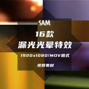 16款 唯美梦幻漏光光晕叠加效果视频素材