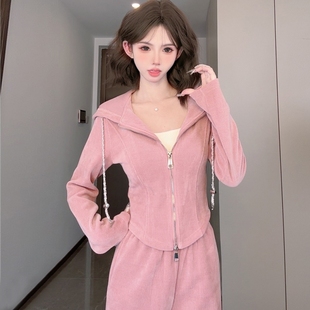 女2025早春新款 卫衣套装 百搭高级感 休闲今年流行爆款 运动通勤时尚