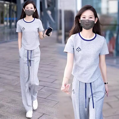 休闲运动服套装女士时尚短袖