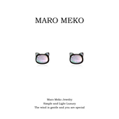 Maro Meko黑色贝壳猫咪纯银耳钉小巧精致可爱小猫耳饰卡通耳夹女