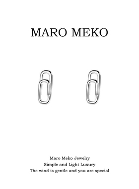 MaroMeko新款小别针独特耳钉