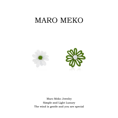 MaroMeko夏季多巴胺小雏菊耳钉
