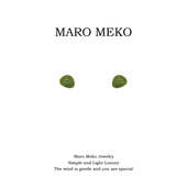 Maro Meko夏日小清新牛油果绿精致小耳钉高级感迷你小巧耳饰耳夹