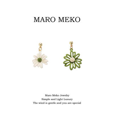 MaroMeko甜美气质小雏菊耳坠