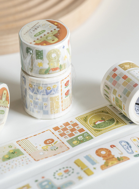 橙子手帐studio 和纸胶带小夹子拼布6米卷原创特油日常贴纸基础款