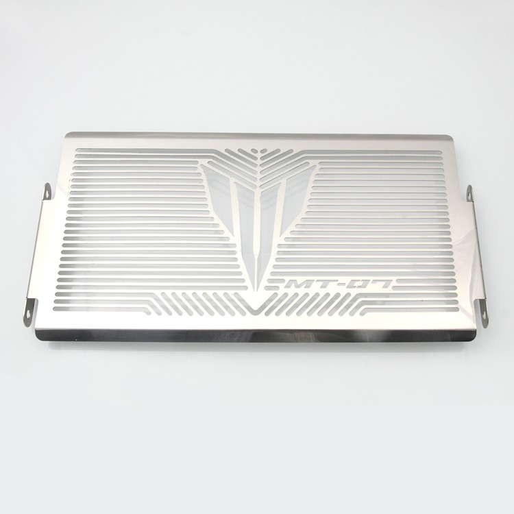 适用雅马哈MT-07 MT07 水箱网防护罩散热器防砂石保护罩电镀