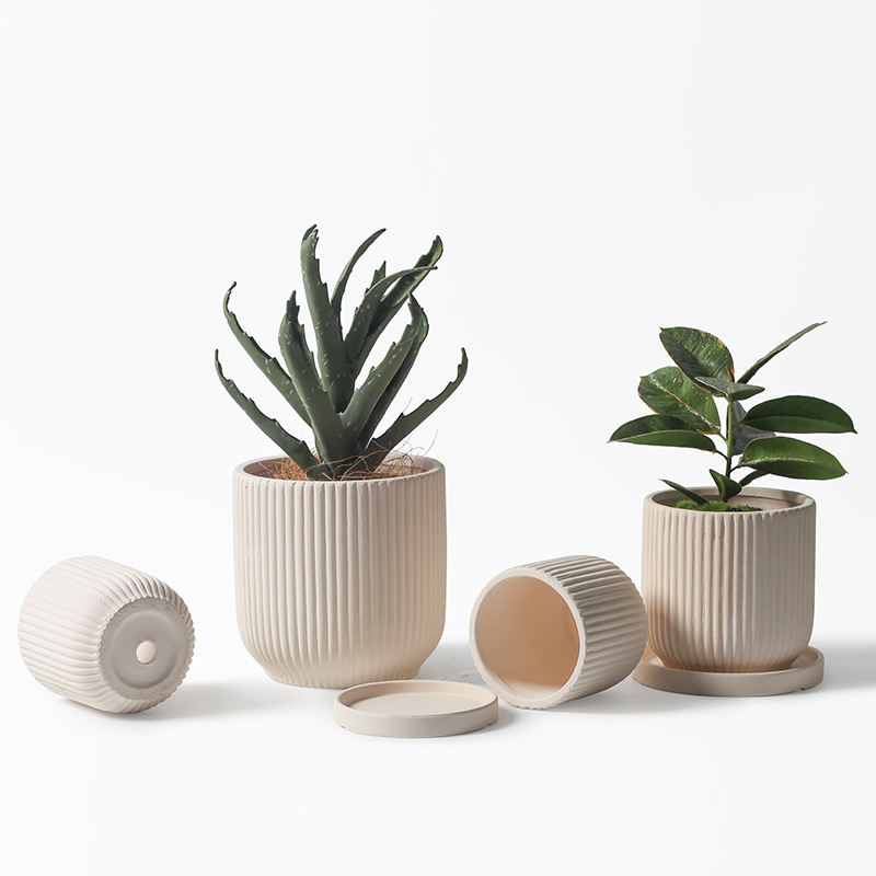 北欧风格INS陶瓷花盆时尚简约文艺个性室内假花绿萝盆景仙人掌