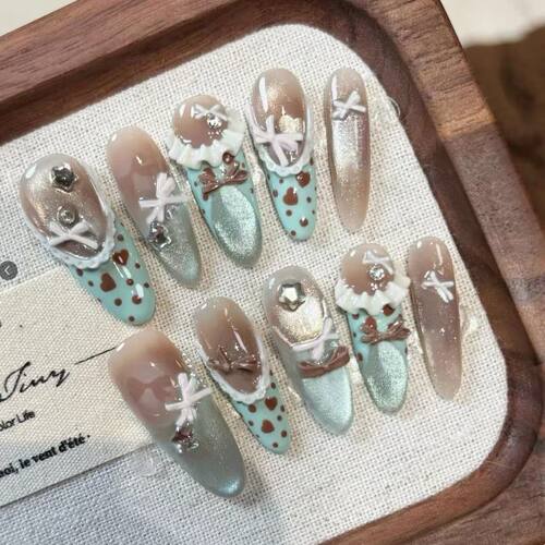 满糖薄巧海盐裙边穿戴甲